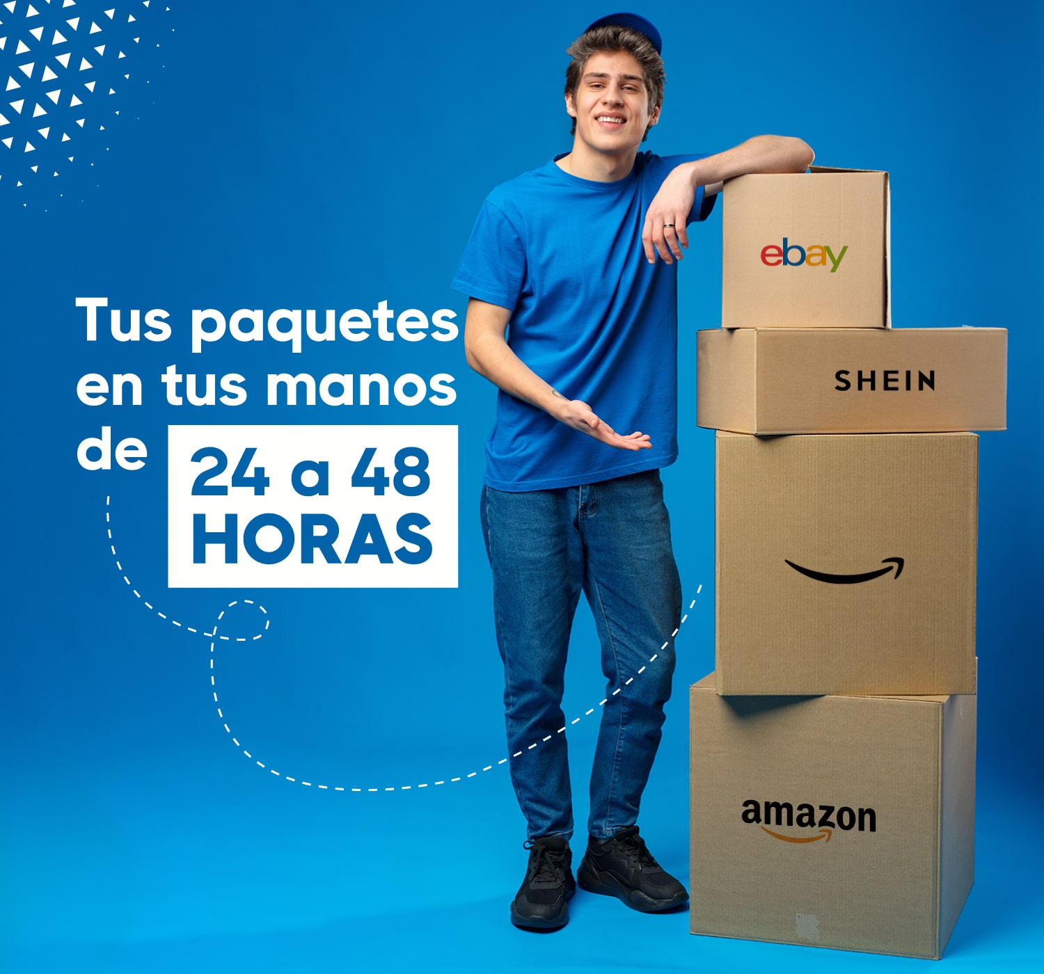 De 24 a 48 horas, tus paqutes llegan hasta tu puerta.